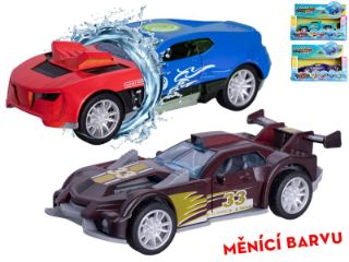 Obrázek z Auto 12cm kov na setrvačník, měnící barvu, 4dr, v krabičce 